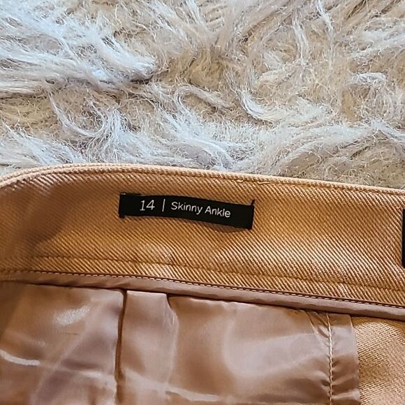 NWT Talbots skinny ankle rayon stretch tan pants size 14 - Picture 6 of 11